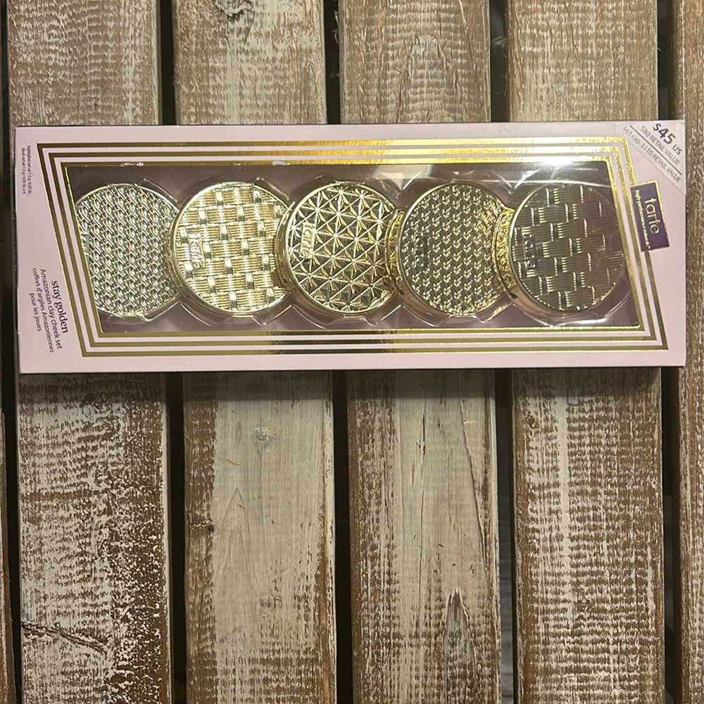 NWT Tarte Stay Golden Amazonian Clay Cheek Set